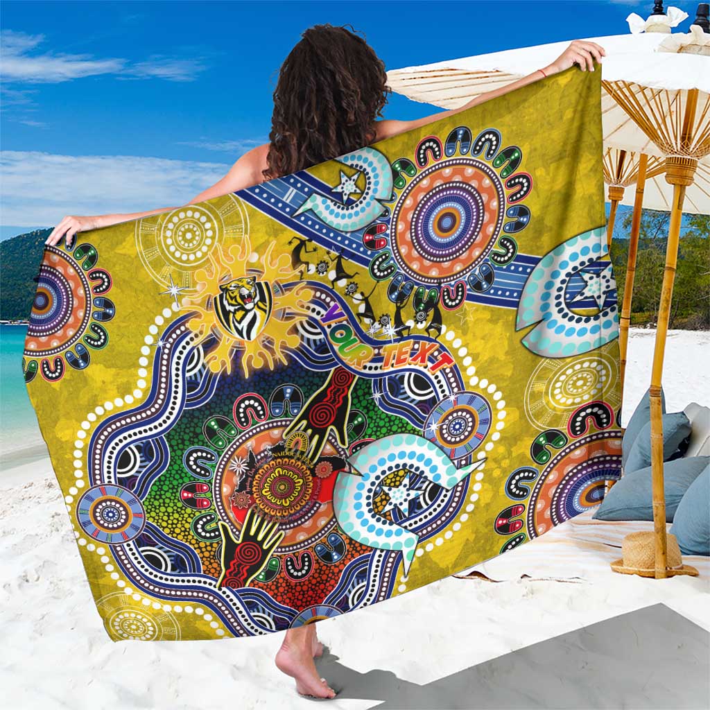 Custom NAIDOC Week 2024 Richmond Tiger Sarong Australia Aboriginal Dot Painting