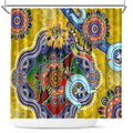 Custom NAIDOC Week 2024 Richmond Tiger Shower Curtain Australia Aboriginal Dot Painting