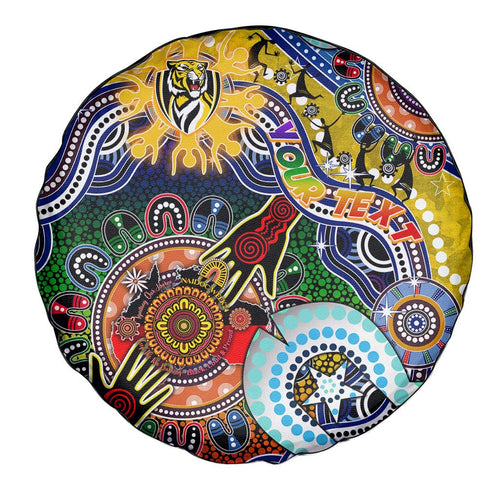 Custom NAIDOC Week 2024 Richmond Tiger Spare Tire Cover Australia Aboriginal Dot Painting