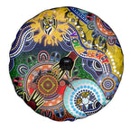 Custom NAIDOC Week 2024 Richmond Tiger Spare Tire Cover Australia Aboriginal Dot Painting