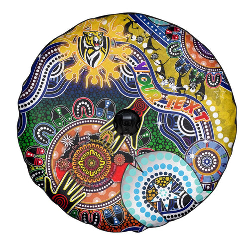 Custom NAIDOC Week 2024 Richmond Tiger Spare Tire Cover Australia Aboriginal Dot Painting