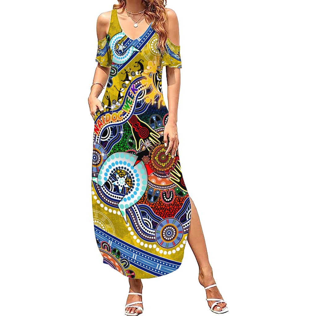 Custom NAIDOC Week 2024 Richmond Tiger Summer Maxi Dress Australia Aboriginal Dot Painting
