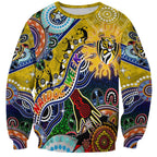 Custom NAIDOC Week 2024 Richmond Tiger Sweatshirt Australia Aboriginal Dot Painting