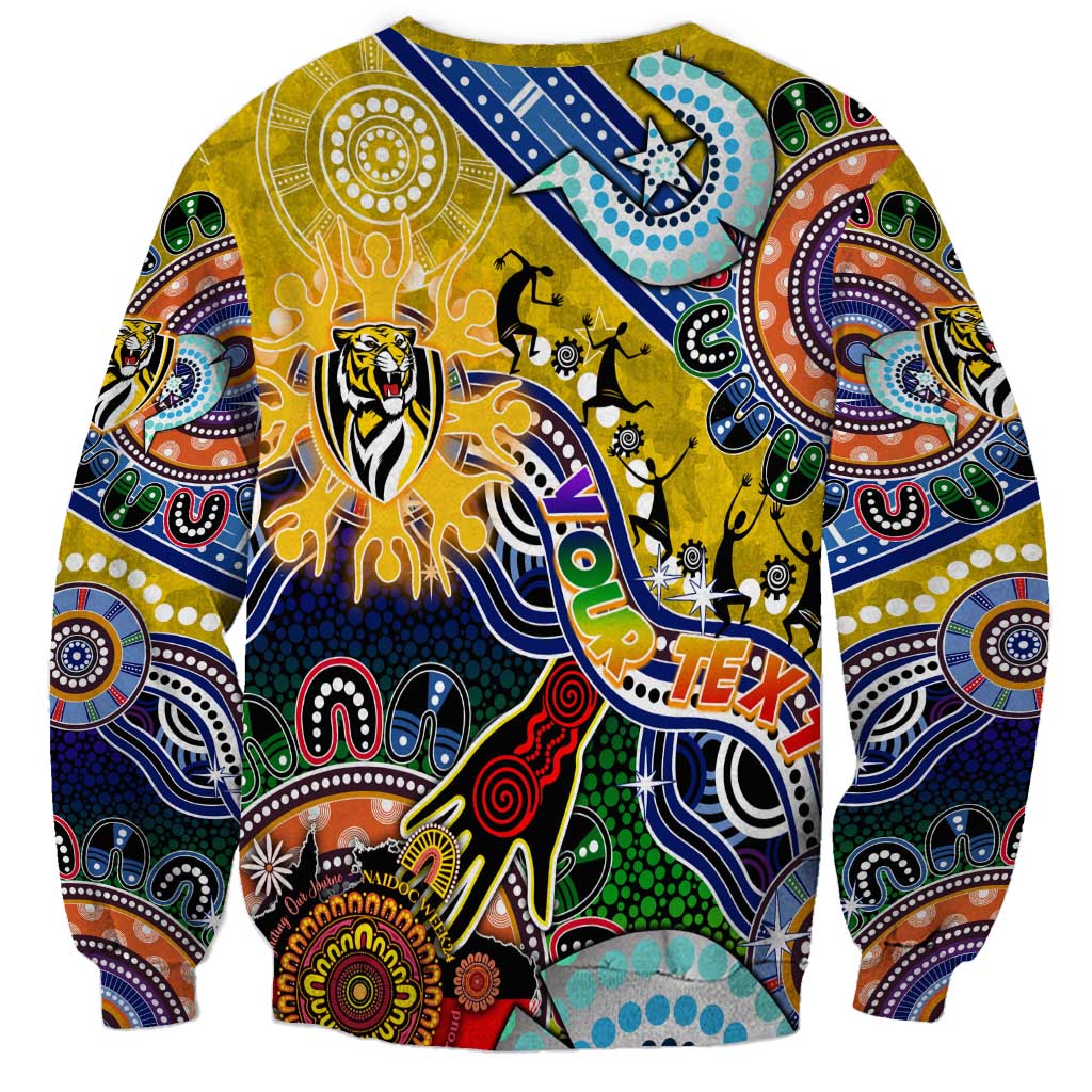 Custom NAIDOC Week 2024 Richmond Tiger Sweatshirt Australia Aboriginal Dot Painting