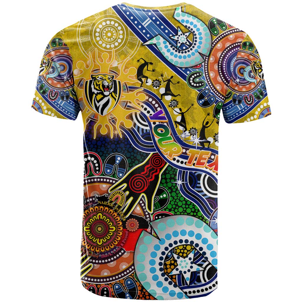 Custom NAIDOC Week 2024 Richmond Tiger T Shirt Australia Aboriginal Dot Painting