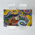 Custom NAIDOC Week 2024 Richmond Tiger Tablecloth Australia Aboriginal Dot Painting