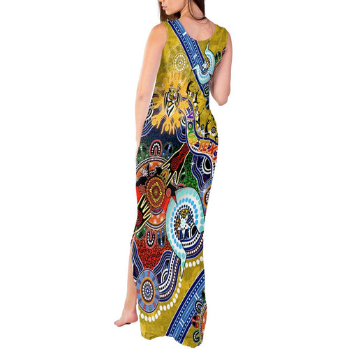 Custom NAIDOC Week 2024 Richmond Tiger Tank Maxi Dress Australia Aboriginal Dot Painting