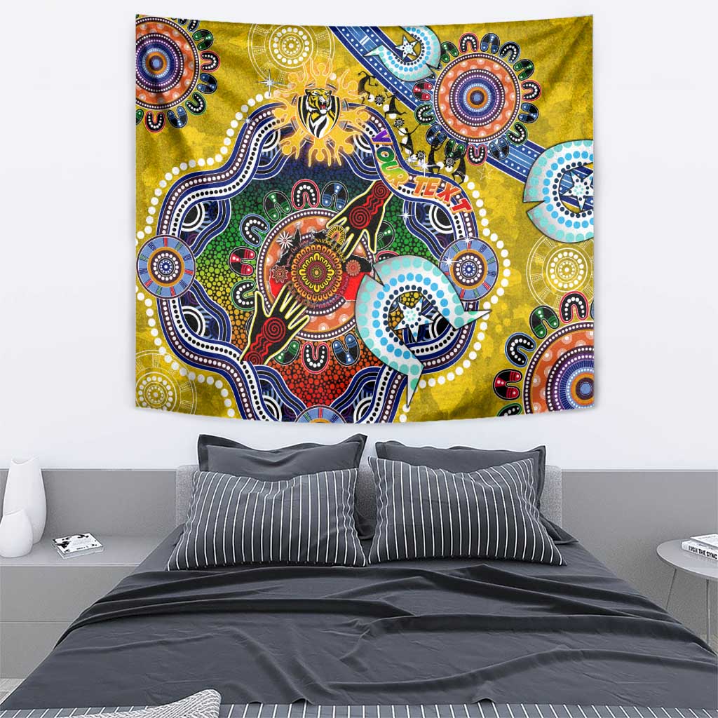 Custom NAIDOC Week 2024 Richmond Tiger Tapestry Australia Aboriginal Dot Painting