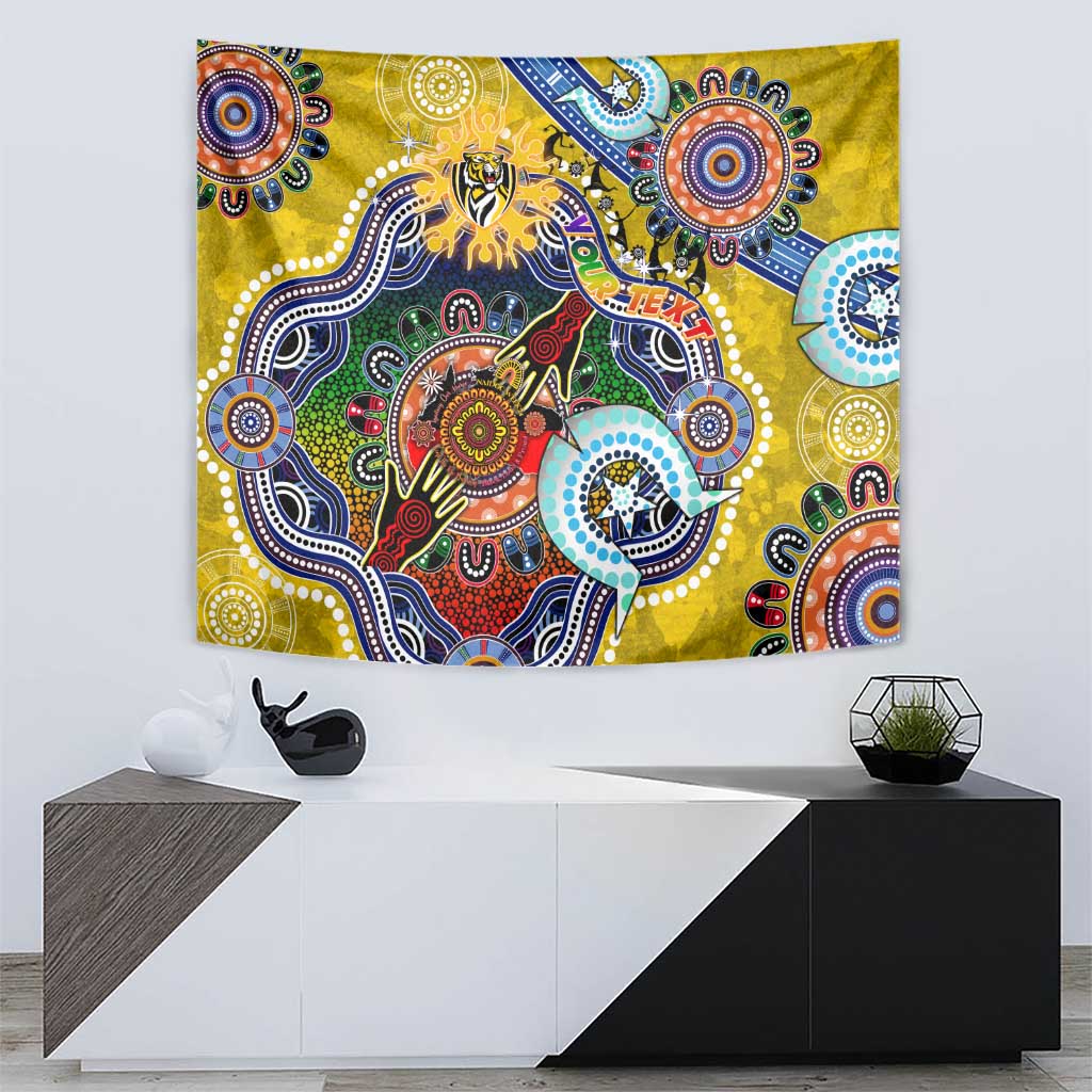 Custom NAIDOC Week 2024 Richmond Tiger Tapestry Australia Aboriginal Dot Painting
