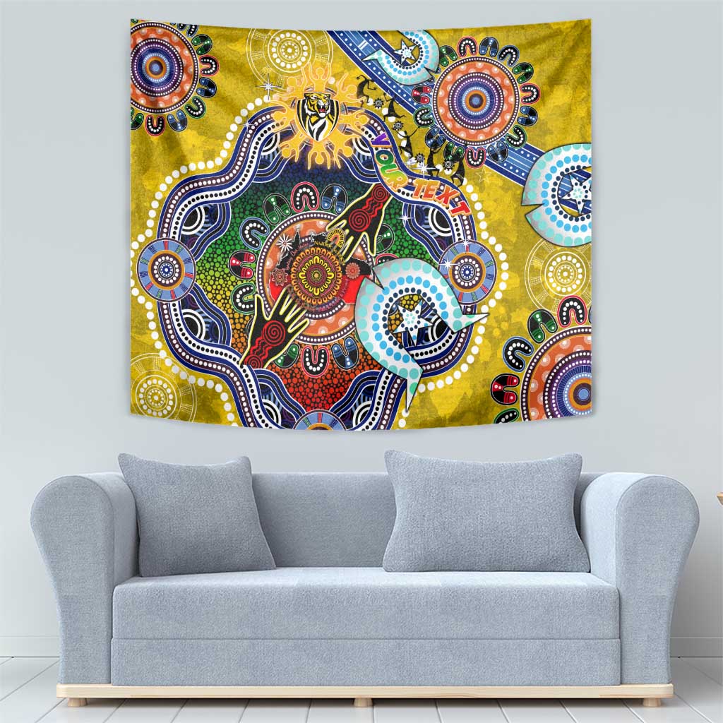 Custom NAIDOC Week 2024 Richmond Tiger Tapestry Australia Aboriginal Dot Painting