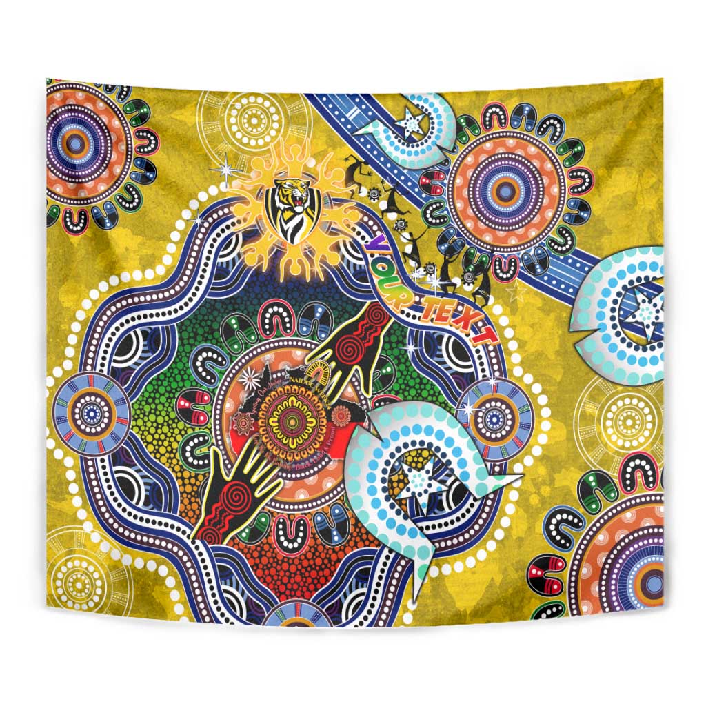 Custom NAIDOC Week 2024 Richmond Tiger Tapestry Australia Aboriginal Dot Painting