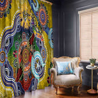 Custom NAIDOC Week 2024 Richmond Tiger Window Curtain Australia Aboriginal Dot Painting