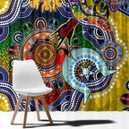Custom NAIDOC Week 2024 Richmond Tiger Window Curtain Australia Aboriginal Dot Painting