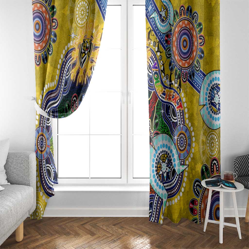 Custom NAIDOC Week 2024 Richmond Tiger Window Curtain Australia Aboriginal Dot Painting