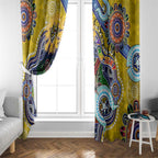 Custom NAIDOC Week 2024 Richmond Tiger Window Curtain Australia Aboriginal Dot Painting
