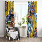 Custom NAIDOC Week 2024 Richmond Tiger Window Curtain Australia Aboriginal Dot Painting