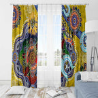 Custom NAIDOC Week 2024 Richmond Tiger Window Curtain Australia Aboriginal Dot Painting