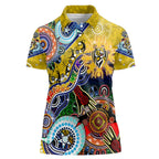 Custom NAIDOC Week 2024 Richmond Tiger Women Polo Shirt Australia Aboriginal Dot Painting