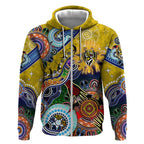 Custom NAIDOC Week 2024 Richmond Tiger Zip Hoodie Australia Aboriginal Dot Painting