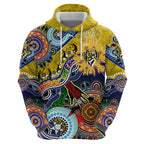 Custom NAIDOC Week 2024 Richmond Tiger Zip Hoodie Australia Aboriginal Dot Painting
