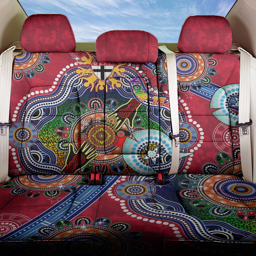 Custom NAIDOC Week 2024 St Kilda Saints Back Car Seat Cover Australia Aboriginal Dot Painting
