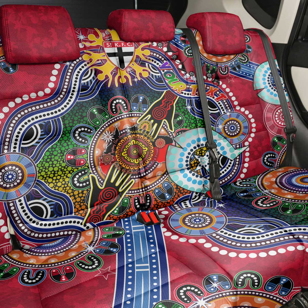 Custom NAIDOC Week 2024 St Kilda Saints Back Car Seat Cover Australia Aboriginal Dot Painting