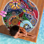 Custom NAIDOC Week 2024 St Kilda Saints Beach Blanket Australia Aboriginal Dot Painting