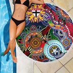 Custom NAIDOC Week 2024 St Kilda Saints Beach Blanket Australia Aboriginal Dot Painting