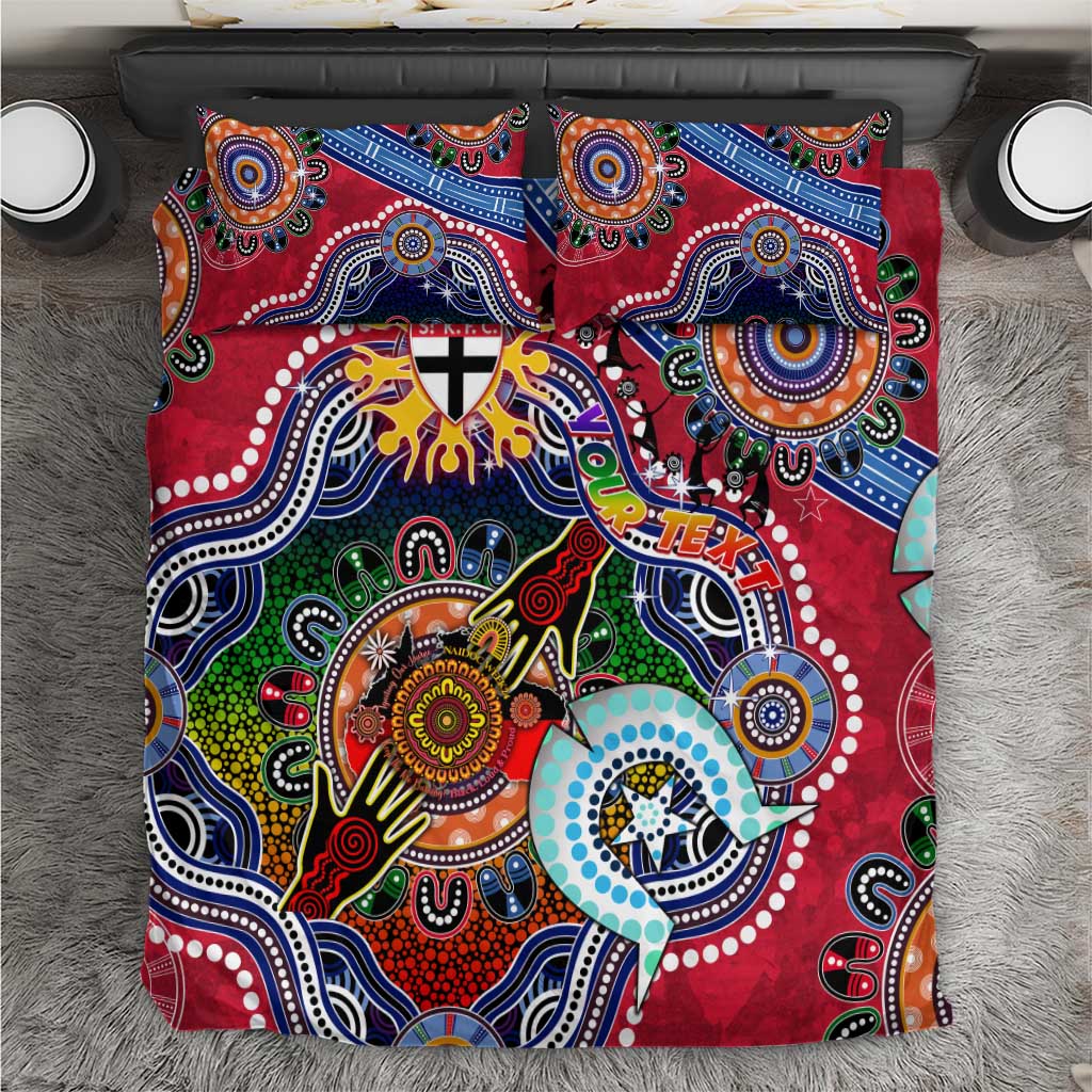 Custom NAIDOC Week 2024 St Kilda Saints Bedding Set Australia Aboriginal Dot Painting