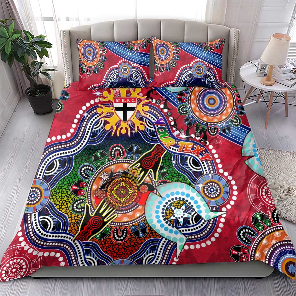 Custom NAIDOC Week 2024 St Kilda Saints Bedding Set Australia Aboriginal Dot Painting