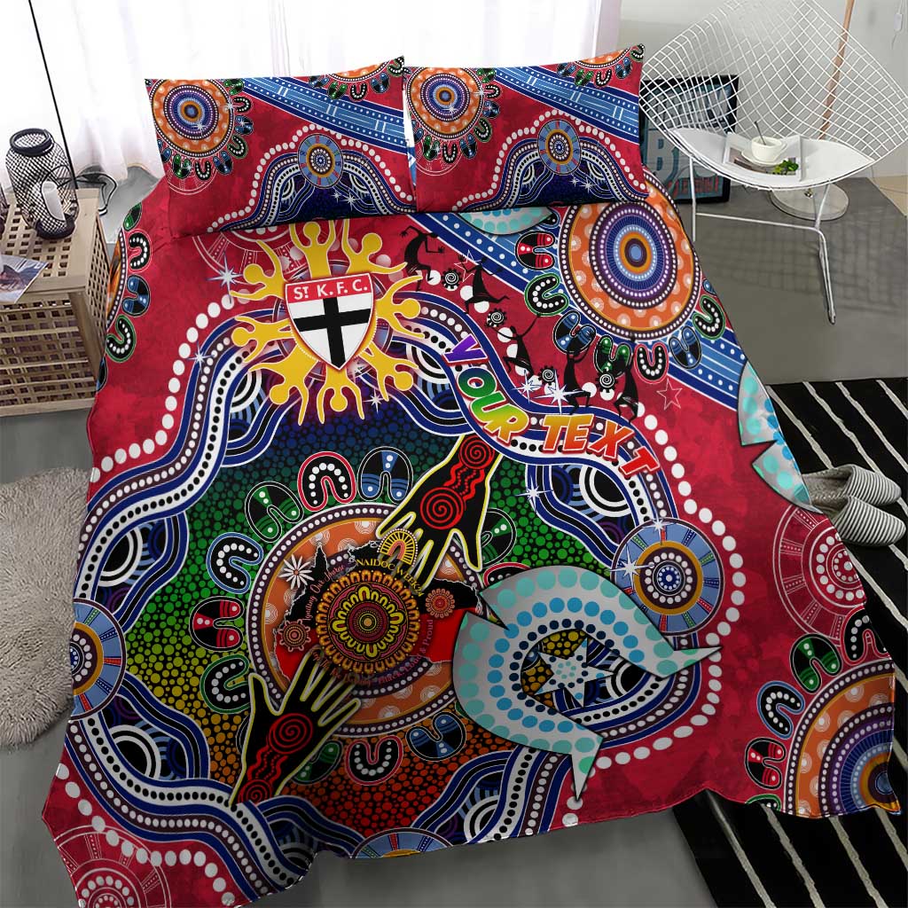 Custom NAIDOC Week 2024 St Kilda Saints Bedding Set Australia Aboriginal Dot Painting