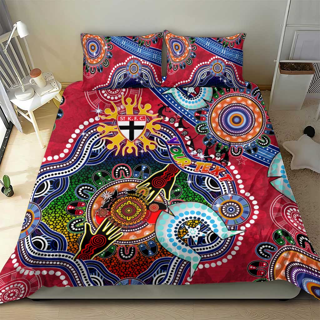 Custom NAIDOC Week 2024 St Kilda Saints Bedding Set Australia Aboriginal Dot Painting