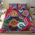 Custom NAIDOC Week 2024 St Kilda Saints Bedding Set Australia Aboriginal Dot Painting