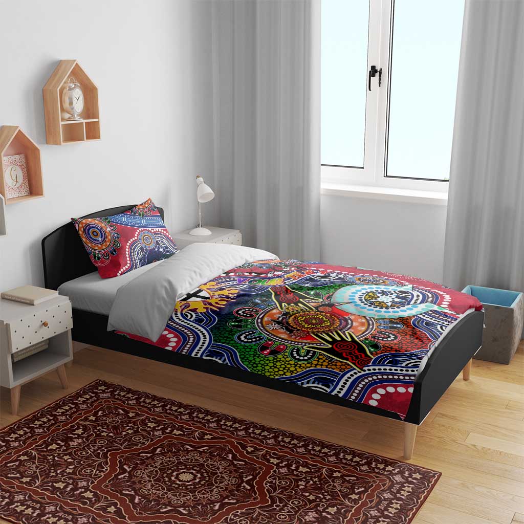 Custom NAIDOC Week 2024 St Kilda Saints Bedding Set Australia Aboriginal Dot Painting