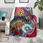Custom NAIDOC Week 2024 St Kilda Saints Blanket Australia Aboriginal Dot Painting