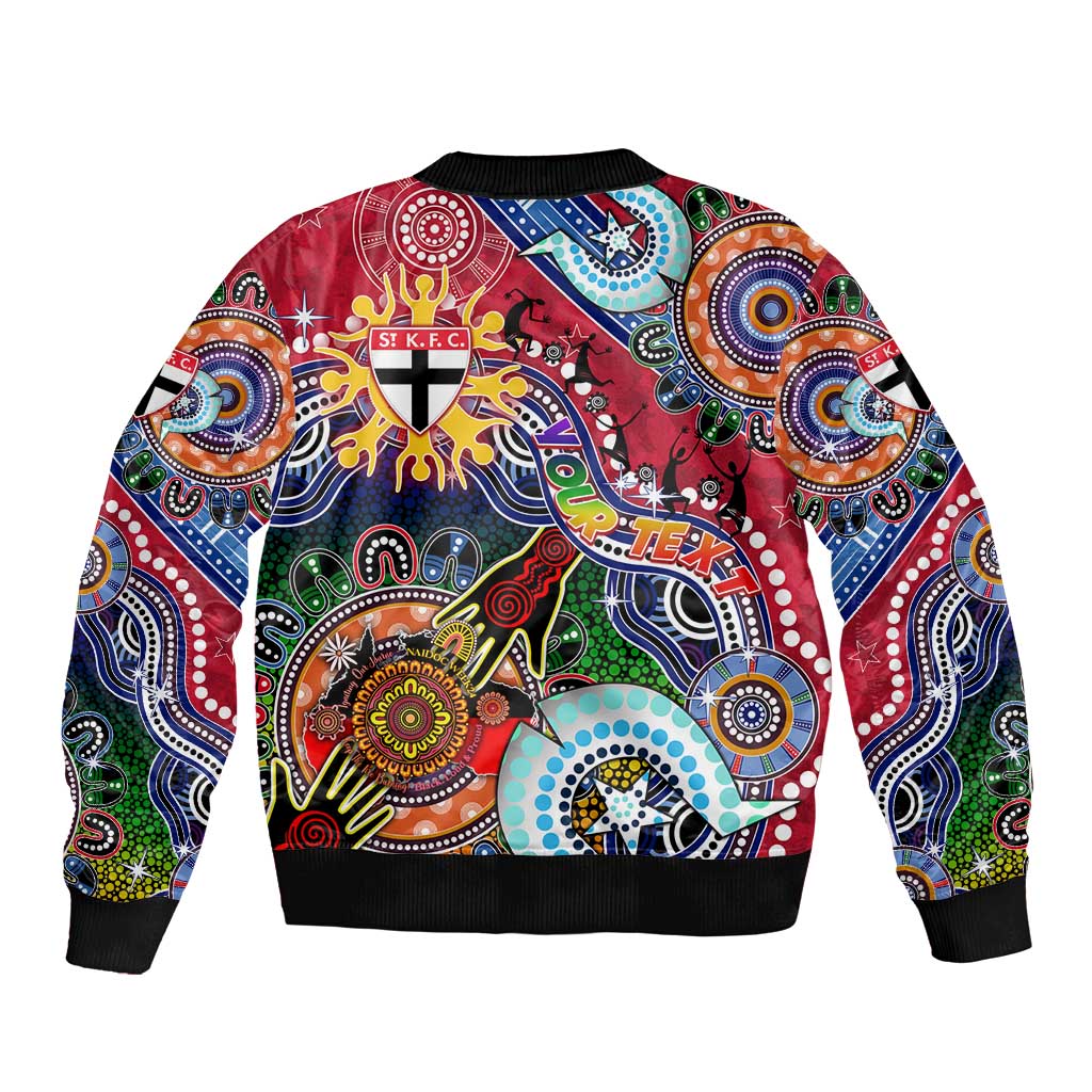 Custom NAIDOC Week 2024 St Kilda Saints Bomber Jacket Australia Aboriginal Dot Painting