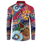 Custom NAIDOC Week 2024 St Kilda Saints Button Sweatshirt Australia Aboriginal Dot Painting