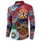 Custom NAIDOC Week 2024 St Kilda Saints Button Sweatshirt Australia Aboriginal Dot Painting
