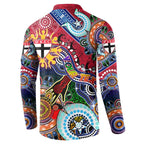 Custom NAIDOC Week 2024 St Kilda Saints Button Sweatshirt Australia Aboriginal Dot Painting