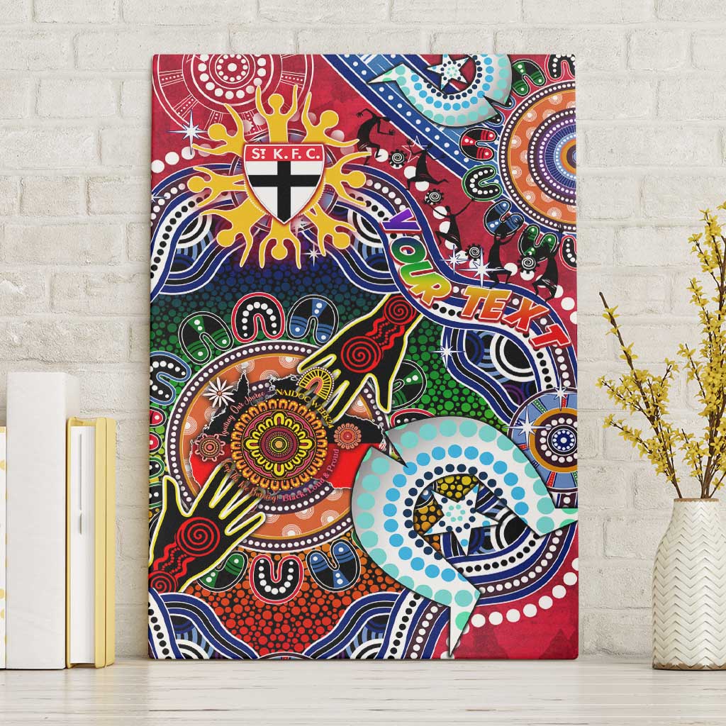 Custom NAIDOC Week 2024 St Kilda Saints Canvas Wall Art Australia Aboriginal Dot Painting