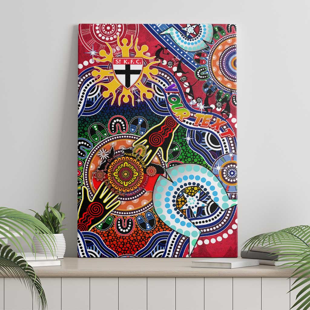 Custom NAIDOC Week 2024 St Kilda Saints Canvas Wall Art Australia Aboriginal Dot Painting