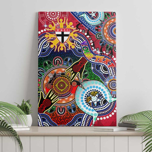 Custom NAIDOC Week 2024 St Kilda Saints Canvas Wall Art Australia Aboriginal Dot Painting