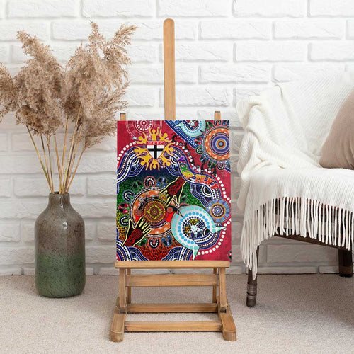 Custom NAIDOC Week 2024 St Kilda Saints Canvas Wall Art Australia Aboriginal Dot Painting