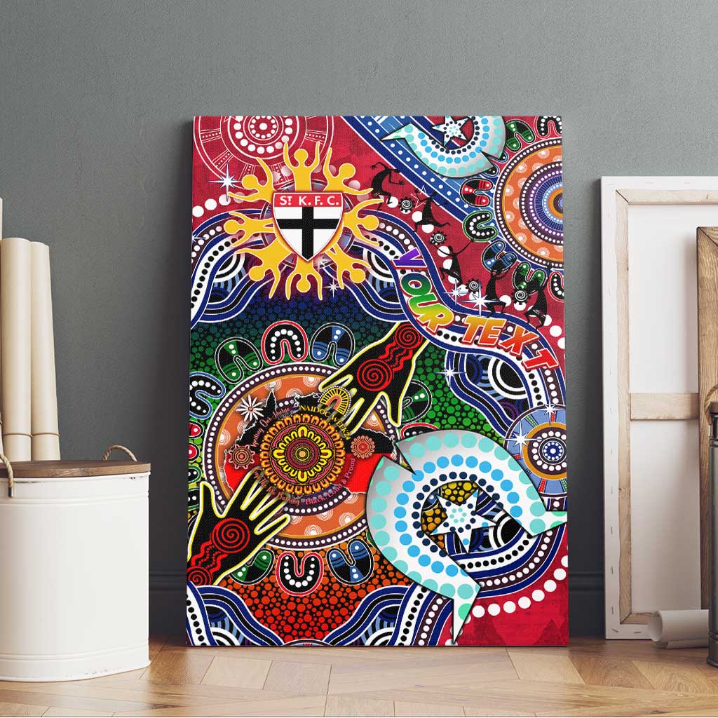 Custom NAIDOC Week 2024 St Kilda Saints Canvas Wall Art Australia Aboriginal Dot Painting