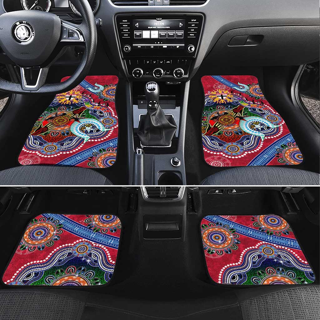 Custom NAIDOC Week 2024 St Kilda Saints Car Mats Australia Aboriginal Dot Painting