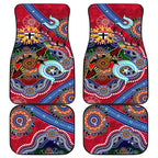 Custom NAIDOC Week 2024 St Kilda Saints Car Mats Australia Aboriginal Dot Painting
