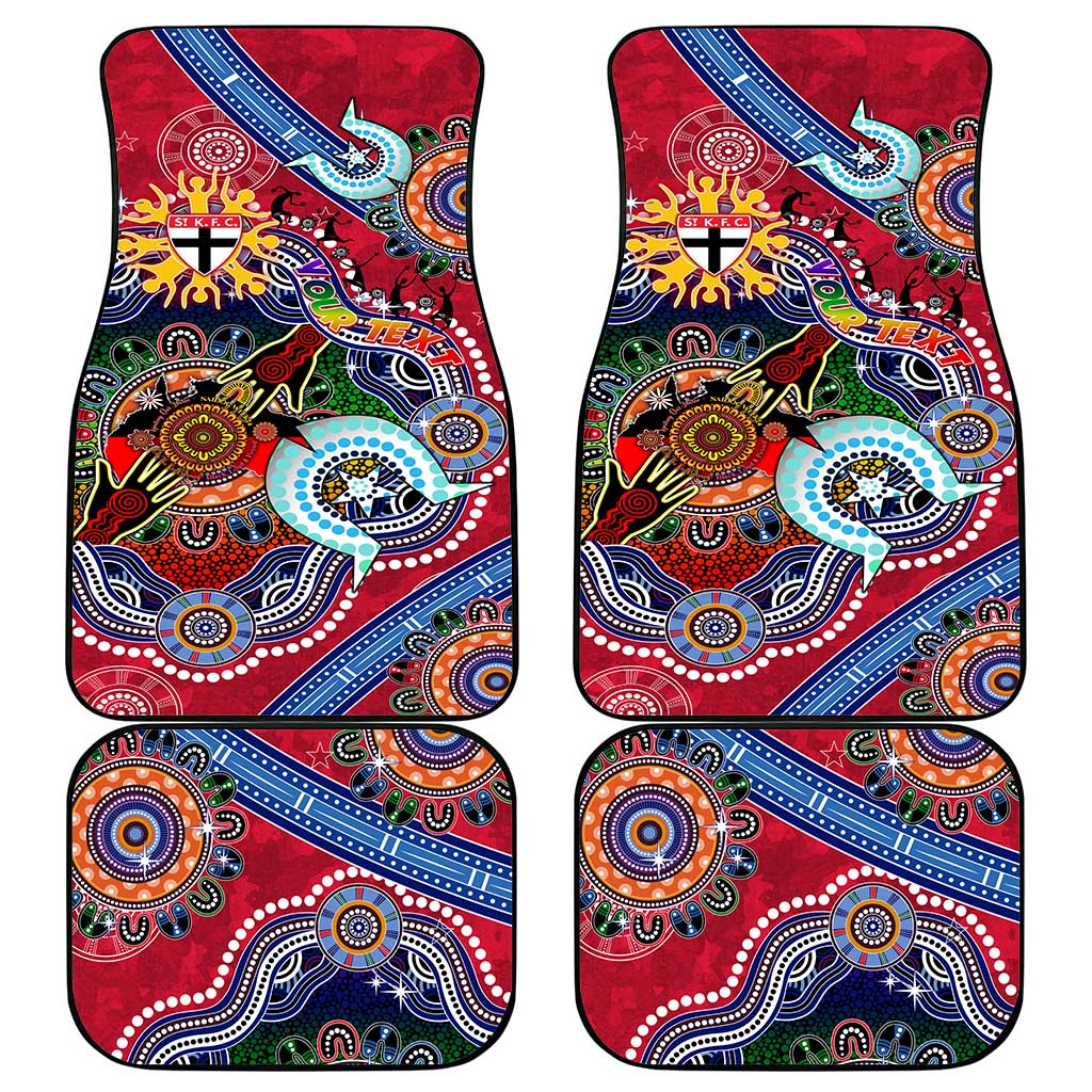 Custom NAIDOC Week 2024 St Kilda Saints Car Mats Australia Aboriginal Dot Painting