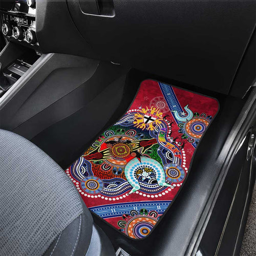 Custom NAIDOC Week 2024 St Kilda Saints Car Mats Australia Aboriginal Dot Painting