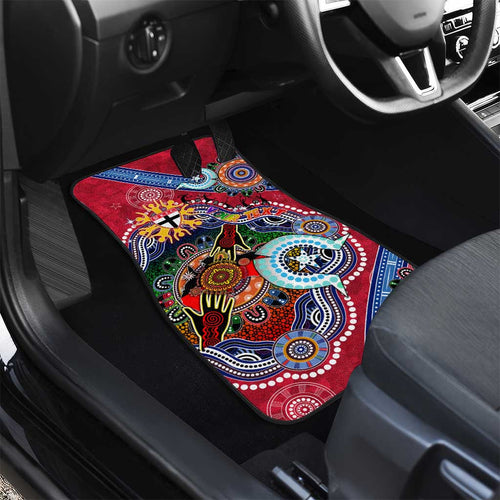 Custom NAIDOC Week 2024 St Kilda Saints Car Mats Australia Aboriginal Dot Painting