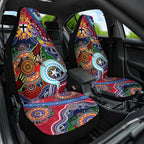 Custom NAIDOC Week 2024 St Kilda Saints Car Seat Cover Australia Aboriginal Dot Painting
